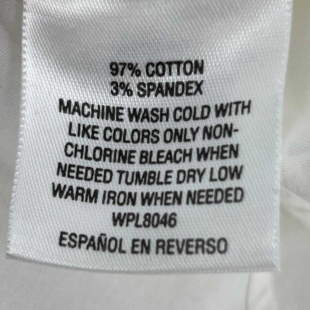 Alfani White Cotton Spandex Dress Shirt | Men’s Size S